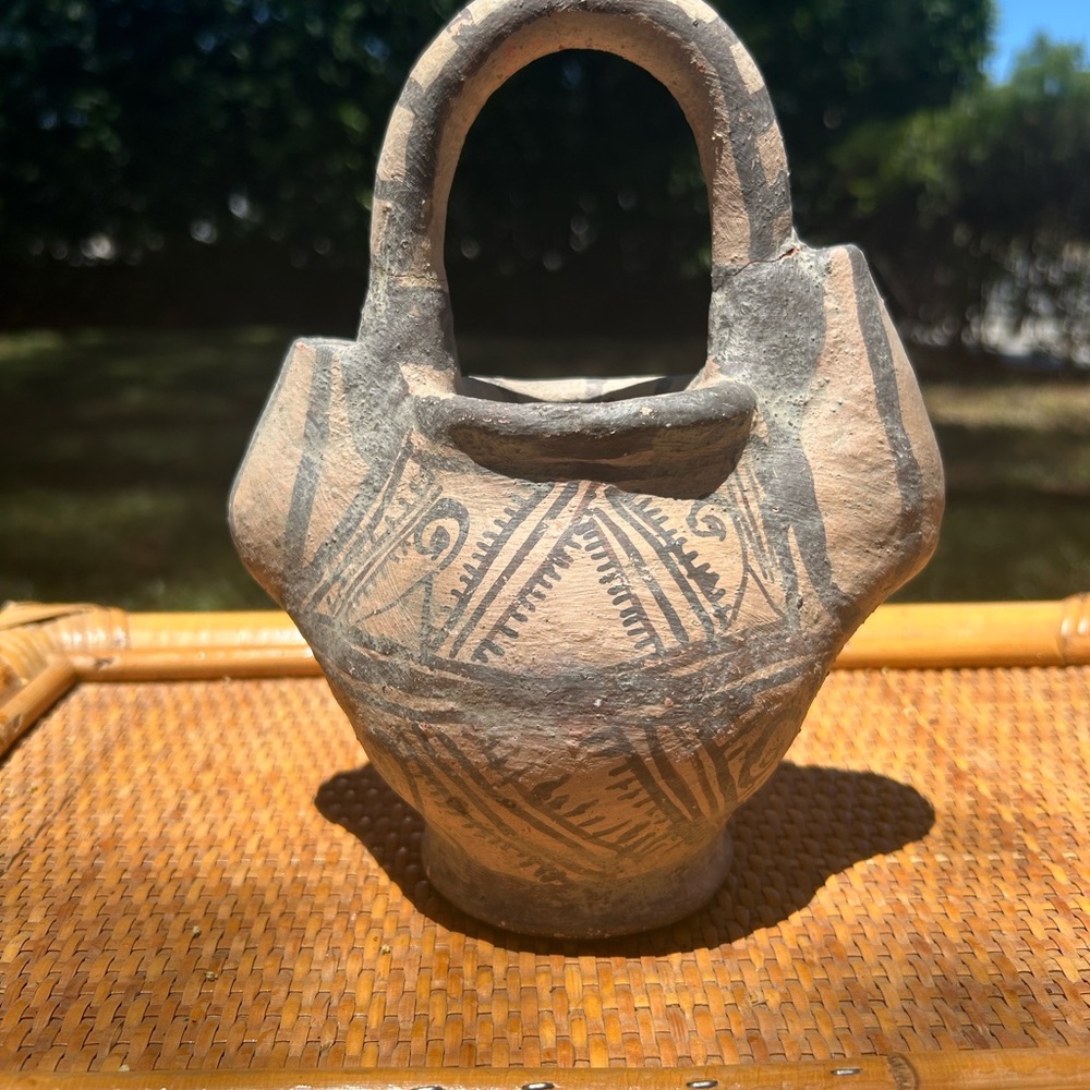 Handcrafted Clay Pot with Handle
